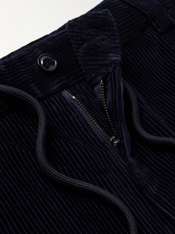 Straight-Leg Cotton-Corduroy Trousers - E1