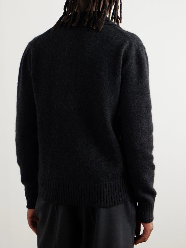 Logo-Appliquéd Knitted Polo Shirt - BK Logo-Appliquéd Knitted Polo Shirt - BK