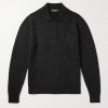 Logo-Appliquéd Knitted Polo Shirt Logo-Appliquéd Knitted Polo Shirt