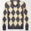 Slim-Fit Fringed Argyle Mohair-Blend Sweater
