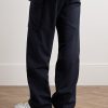 Straight-Leg Logo-Embroidered Virgin Wool Trousers - BK