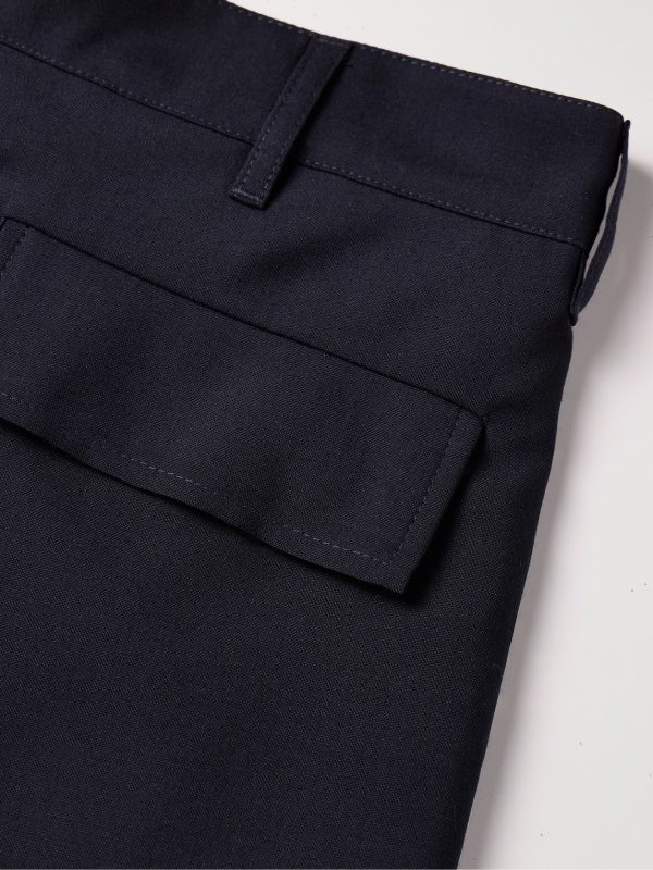 Straight-Leg Logo-Embroidered Virgin Wool Trousers - CU