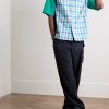 Straight-Leg Logo-Embroidered Virgin Wool Trousers - OU