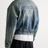 Distressed Denim Jacket - BK