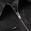 Padded Crinkled-Leather Jacket - E1 Padded Crinkled-Leather Jacket - E1