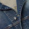 Logo-Appliquéd Washed-Denim Jacket - CU