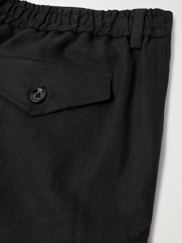 Wide-Leg Linen Cargo Shorts - CU Wide-Leg Linen Cargo Shorts - CU