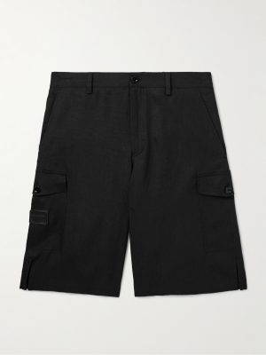 Wide-Leg Linen Cargo Shorts Wide-Leg Linen Cargo Shorts