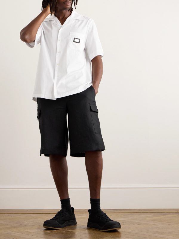 Wide-Leg Linen Cargo Shorts - OU Wide-Leg Linen Cargo Shorts - OU