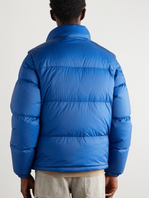 Reversible Convertible Canvas-Trimmed Quilted Shell Down Jacket - BK Reversible Convertible Canvas-Trimmed Quilted Shell Down Jacket - BK