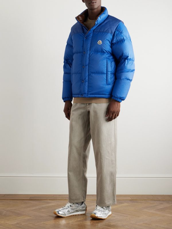 Reversible Convertible Canvas-Trimmed Quilted Shell Down Jacket - OU Reversible Convertible Canvas-Trimmed Quilted Shell Down Jacket - OU