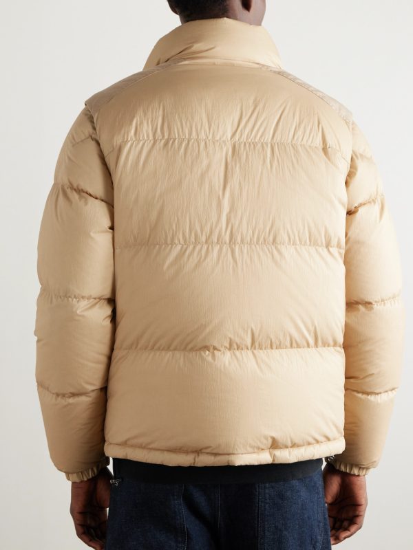 Reversible Convertible Canvas-Trimmed Quilted Shell Down Jacket - BK Reversible Convertible Canvas-Trimmed Quilted Shell Down Jacket - BK