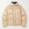 Reversible Convertible Canvas-Trimmed Quilted Shell Down Jacket Reversible Convertible Canvas-Trimmed Quilted Shell Down Jacket