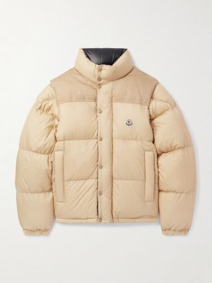 Reversible Convertible Canvas-Trimmed Quilted Shell Down Jacket
