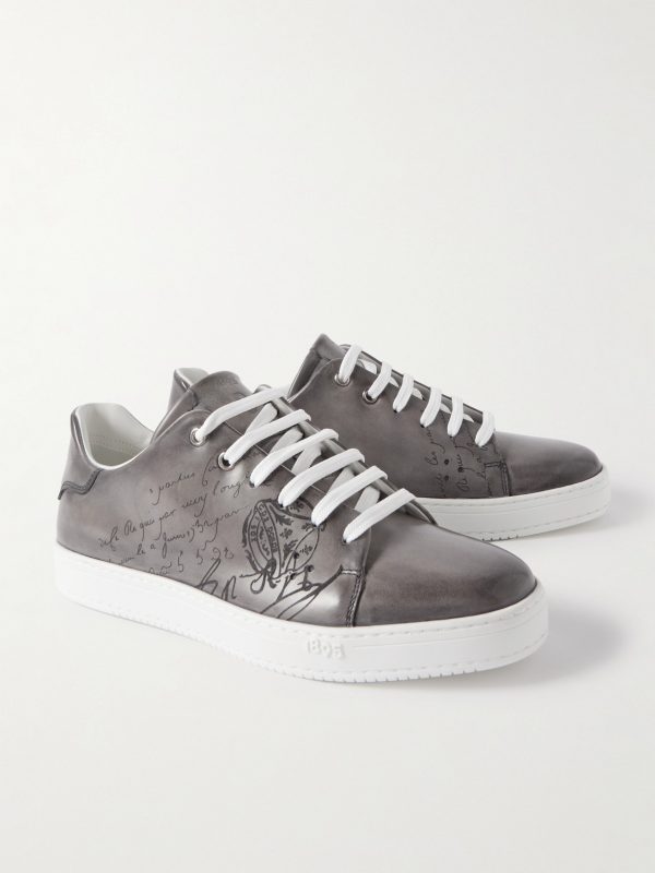 The Playtime Scritto Venezia Leather Sneakers - FR The Playtime Scritto Venezia Leather Sneakers - FR
