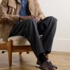 Fast Track Suede-Trimmed Full-Grain Venezia Softy Leather Sneakers - OU