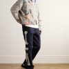 Slim-Fit Crochet-Trimmed Jeans - OU Slim-Fit Crochet-Trimmed Jeans - OU