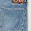 Monkey Cisco Straight-Leg Leather-Trimmed Embellished Jeans - CU Monkey Cisco Straight-Leg Leather-Trimmed Embellished Jeans - CU
