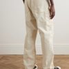 Lumber Straight-Leg Embroidered Cotton-Canvas Cargo Trousers - BK
