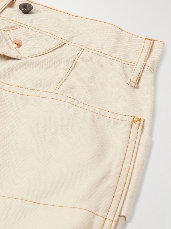 Lumber Straight-Leg Embroidered Cotton-Canvas Cargo Trousers - CU