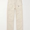 Lumber Straight-Leg Embroidered Cotton-Canvas Cargo Trousers