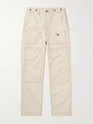 Lumber Straight-Leg Embroidered Cotton-Canvas Cargo Trousers