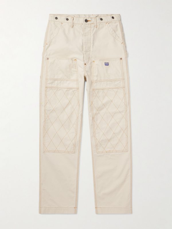 Lumber Straight-Leg Embroidered Cotton-Canvas Cargo Trousers