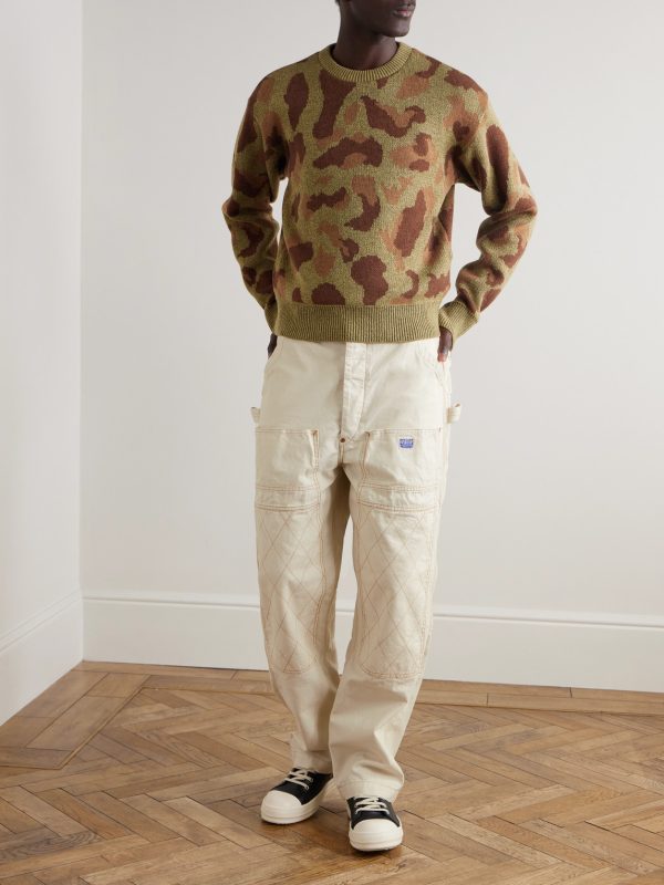 Lumber Straight-Leg Embroidered Cotton-Canvas Cargo Trousers - OU