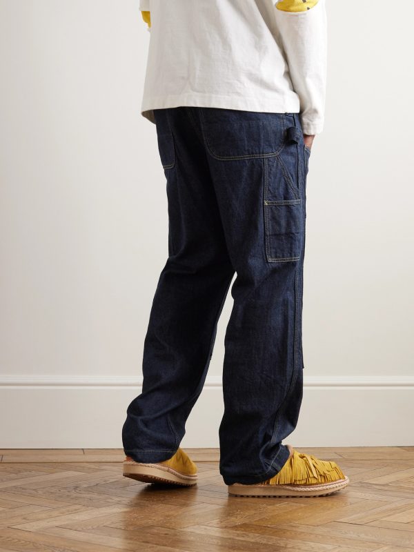 Lumber Straight-Leg Panelled Jeans - BK Lumber Straight-Leg Panelled Jeans - BK