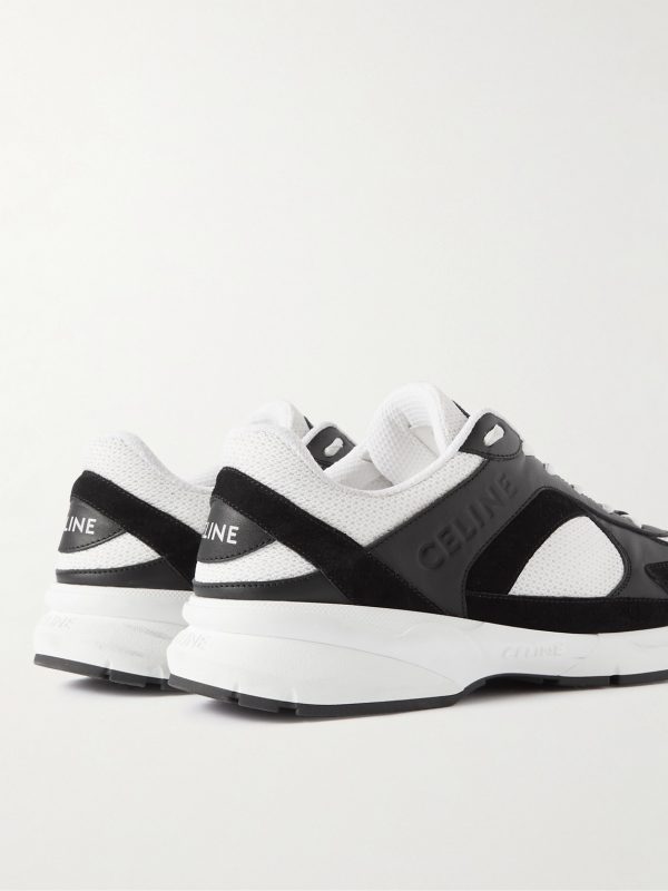 Leather, Suede and Mesh Sneakers - BK Leather, Suede and Mesh Sneakers - BK