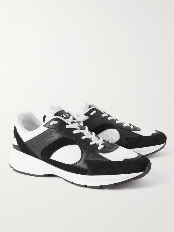 Leather, Suede and Mesh Sneakers - FR Leather, Suede and Mesh Sneakers - FR