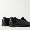Vivienne Perforated Glossed-Leather Penny Loafers - BK