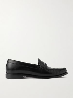 Vivienne Perforated Glossed-Leather Penny Loafers Vivienne Perforated Glossed-Leather Penny Loafers