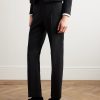 Logo-Embroidered Grosgrain-Trimmed Suede Loafers - OU