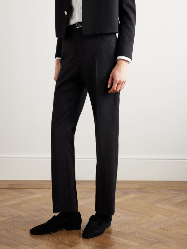 Logo-Embroidered Grosgrain-Trimmed Suede Loafers - OU