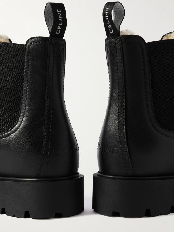Margaret Shearling-Lined Leather Chelsea Boots - CU Margaret Shearling-Lined Leather Chelsea Boots - CU