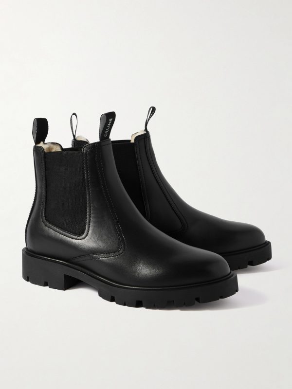 Margaret Shearling-Lined Leather Chelsea Boots - FR Margaret Shearling-Lined Leather Chelsea Boots - FR