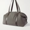 Large Leather-Trimmed Shell Weekend Bag - BK