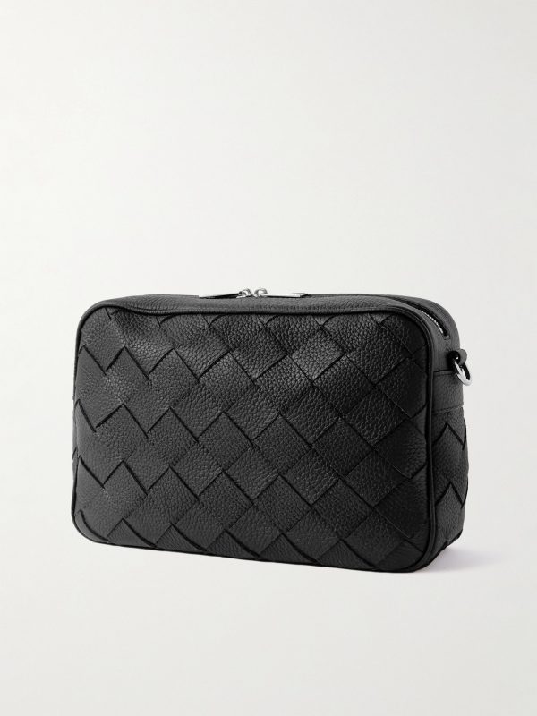 Intrecciato Full-Grain Leather Camera Bag - BK Intrecciato Full-Grain Leather Camera Bag - BK