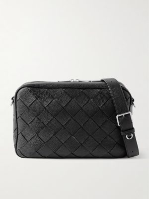 Intrecciato Full-Grain Leather Camera Bag