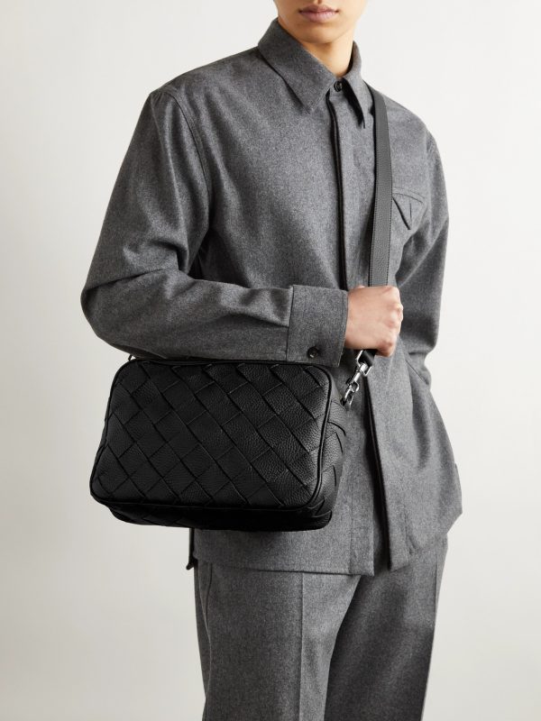 Intrecciato Full-Grain Leather Camera Bag - OU Intrecciato Full-Grain Leather Camera Bag - OU
