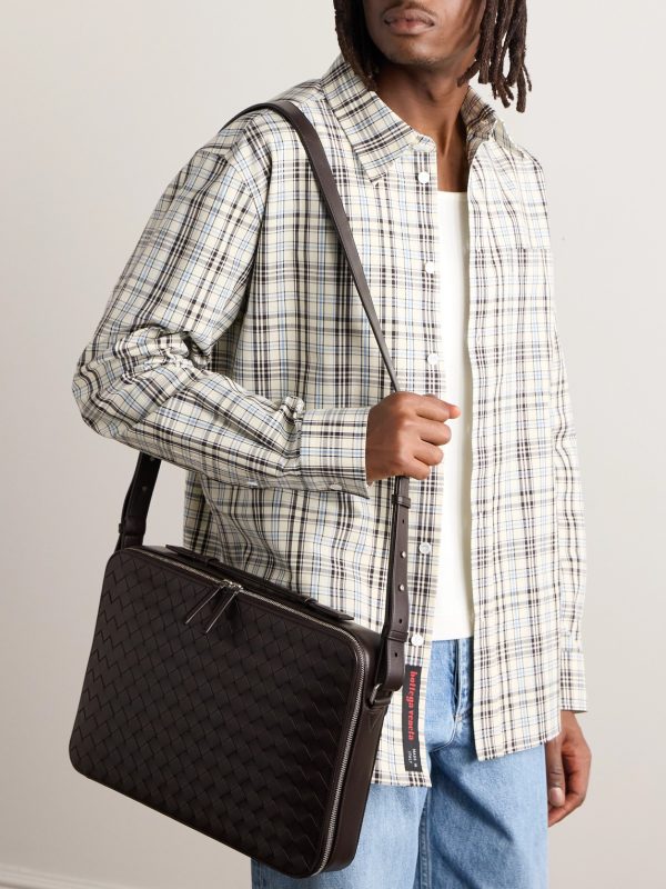 Slim Getaway Intrecciato Leather Briefcase - OU Slim Getaway Intrecciato Leather Briefcase - OU