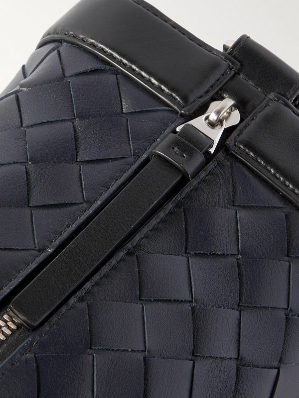 Brick Intrecciato Leather Messenger Bag - CU Brick Intrecciato Leather Messenger Bag - CU