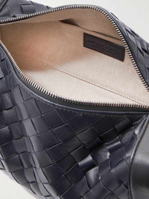 Brick Intrecciato Leather Messenger Bag - E1 Brick Intrecciato Leather Messenger Bag - E1