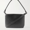 Swing Intrecciato Leather Messenger Bag