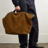 Large Passenger Leather-Trimmed Intrecciato Suede Weekend Bag - E2 Large Passenger Leather-Trimmed Intrecciato Suede Weekend Bag - E2