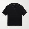 Johnny Harbour Ribbed Cotton-Blend Polo Shirt