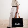 Logo-Embroidered Cotton-Terry Beach Towel Tote Bag - OU