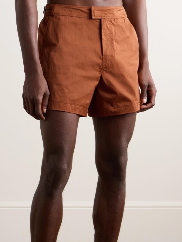 Straight-Leg Mid-Length Swim Shorts - OU