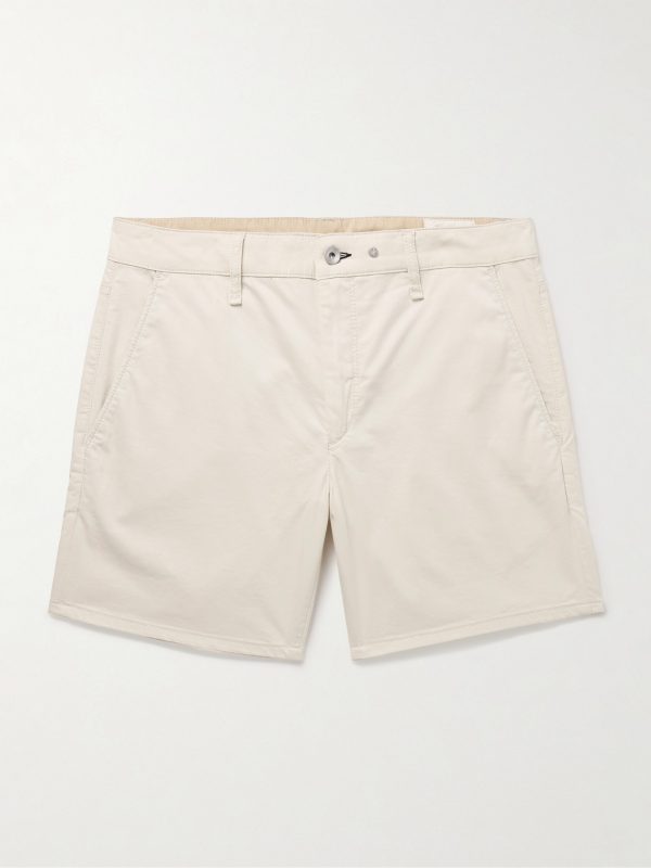 Straight-Leg Cotton-Blend Shorts